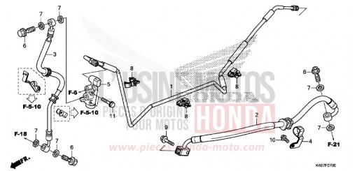 DURITE FREIN ARRIERE/TUYAU DE FREIN (CBS) NSS125DF de 2015